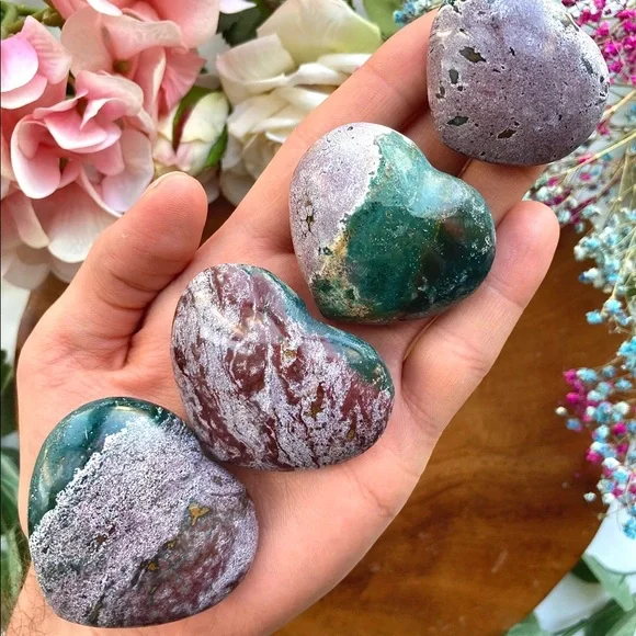 Green Flower Jasper Crystals - Picture 6 of 6